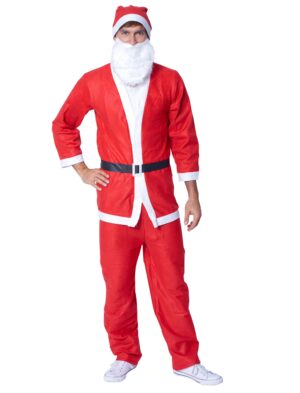 Anzug Weihnachtsmann 3-tlg. Farbe: rot