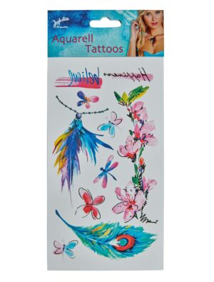 Aquarell Tattoos Natur bunt