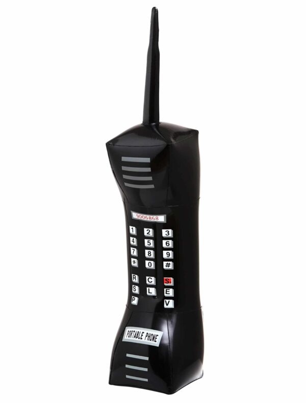 Aufblasbares Handy 77cm Farbe: schwarz