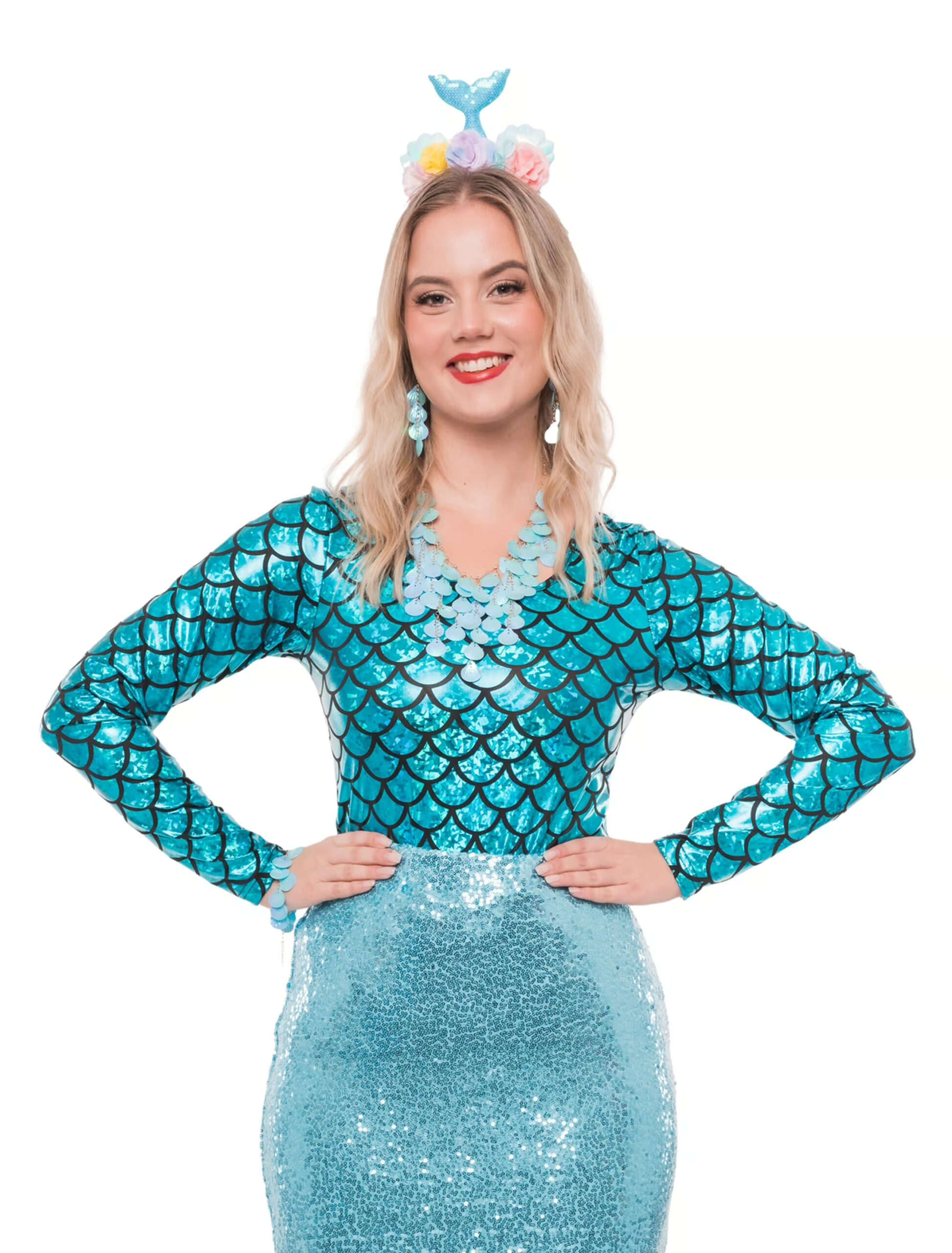 Body Meerjungfrau Metallic Damen blau S/M 1 Body Meerjungfrau Metallic Damen blau S/M