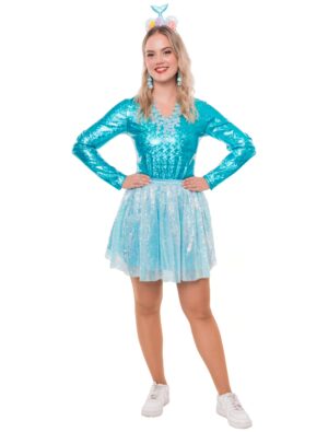 Body Metallic Damen blau XXS/XS