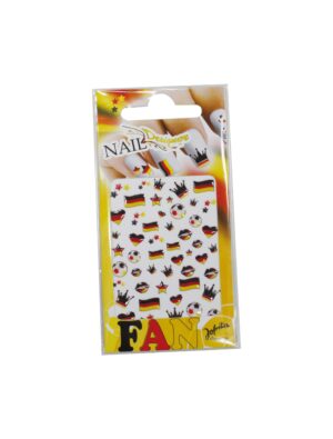Fingernagel Sticker Deutschland schwarz/rot/gold Schminke für Karneval & Fasching