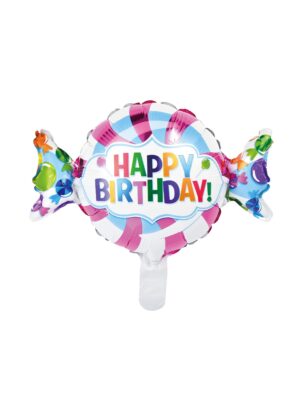 Folienballon Bonbon Happy Birthday Farbe: mehrfarbig