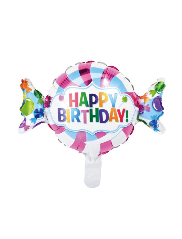 Folienballon Bonbon Happy Birthday Farbe: mehrfarbig