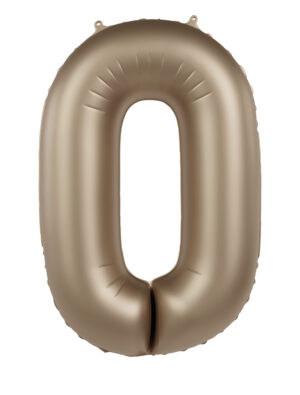 Folienballon Zahl 0 L matt gold