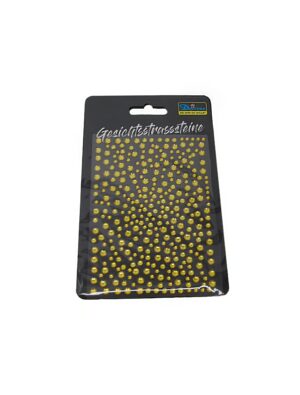 Gesichtsstrasssteine gold Schminke für Karneval & Fasching