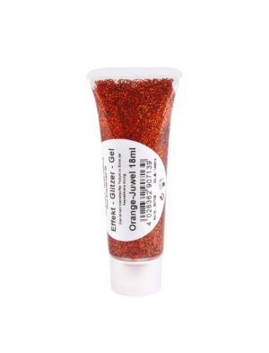 Glitzer-Gel 18ml orange Schminke für Karneval & Fasching