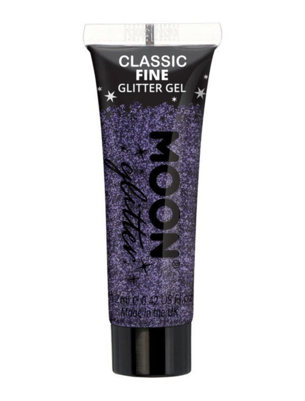 Glitzergel Classic Fein 12ml violett Schminke für Karneval & Fasching