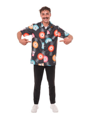Hemd Schallplatte Herren bunt L/XL Farbe: bunt