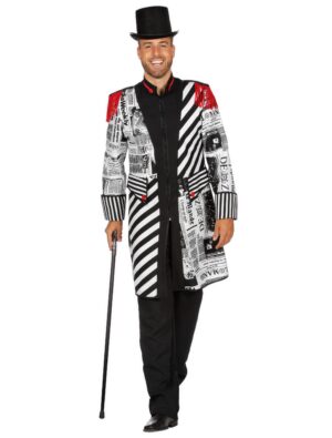 Jacke Journal Herren schwarz/weiß 58