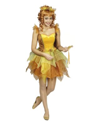 Kleid Elfe 3-tlg. Damen hellbraun 44/46