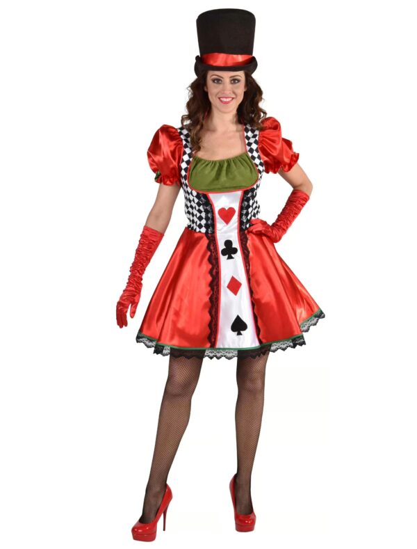Kleid Kartenspielerin kurz bunt M Farbe: bunt