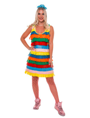 Kleid Pinata Damen bunt S/M Farbe: bunt