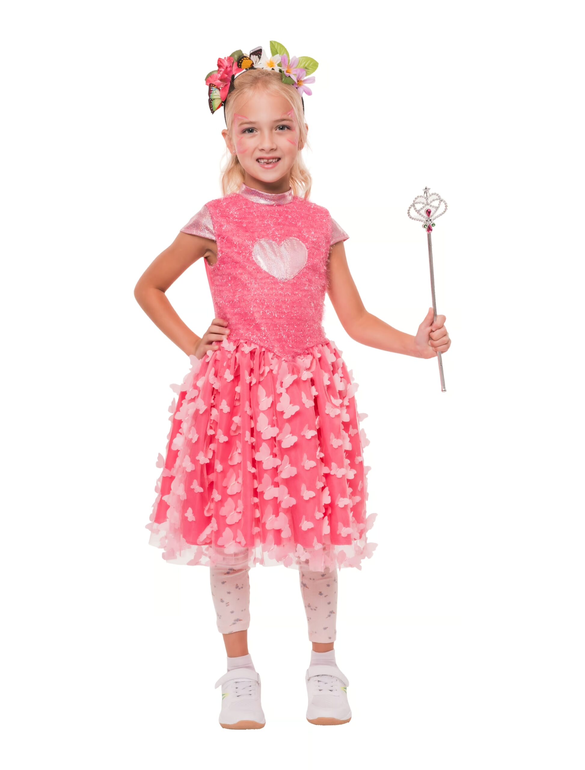 Kleid Schmetterling Kinder pink 6-8 Jahre 1 Kleid Schmetterling Kinder pink 6-8 Jahre