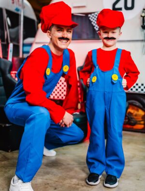 Klempner 3-tlg. rot/blau 3XL