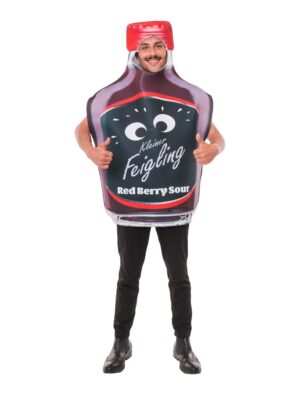 Kostüm Flasche Kleiner Feigling Red Berry schwarz/rot one size