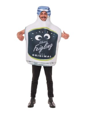 Kostüm Flasche Kleiner Feigling schwarz/weiß one size