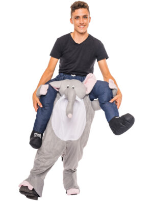 Kostüm Huckepack Elefant grau one size