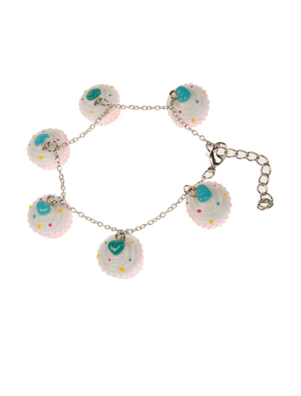 Kostümzubehör Armband Candy Cupcake rosa
