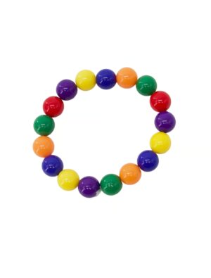 Kostümzubehör Armband Perlen rainbow