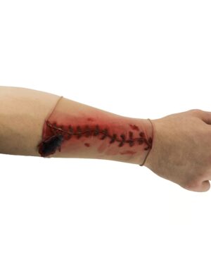 Kostümzubehör Armstrumpf Narbe mit Kakerlake beige/rot