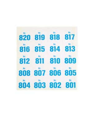 Kostümzubehör Aufklebenummern 801-900 Farbe: weiß