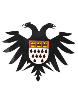 Kostümzubehör Aufkleber Kölner Adler 30cm Farbe: schwarz
