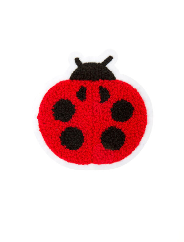 Kostümzubehör Aufnäher Marienkäfer 10cm Farbe: schwarz/rot