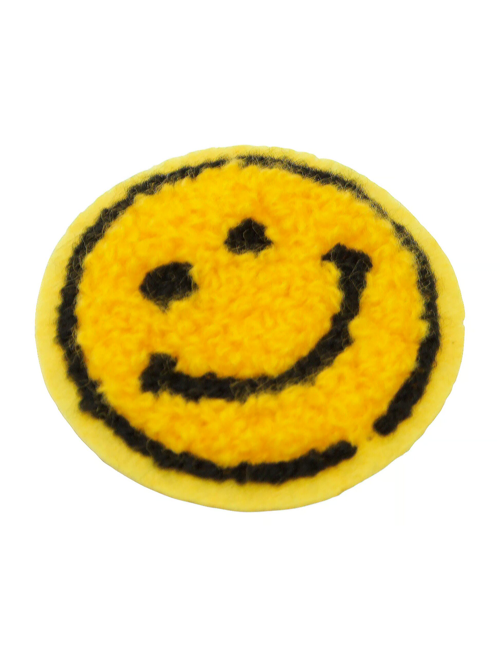 Kostümzubehör Aufnäher Smile 3 Stk. 5cm gelb 1 Kostümzubehör Aufnäher Smile 3 Stk. 5cm gelb