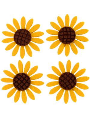 Kostümzubehör Aufnäher Sonnenblumen Farbe: gelb