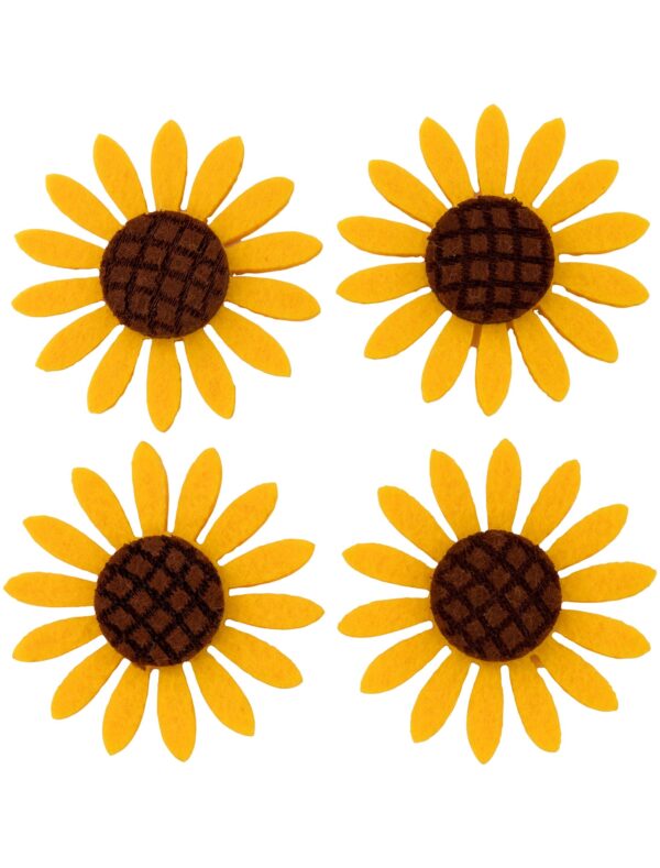 Kostümzubehör Aufnäher Sonnenblumen Farbe: gelb