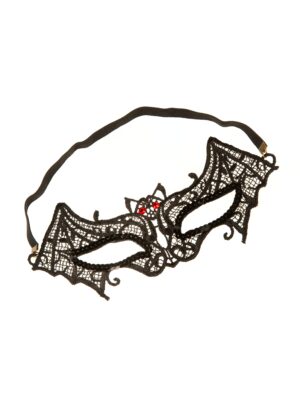 Kostümzubehör Augenmaske Fledermaus mit roten Steinen