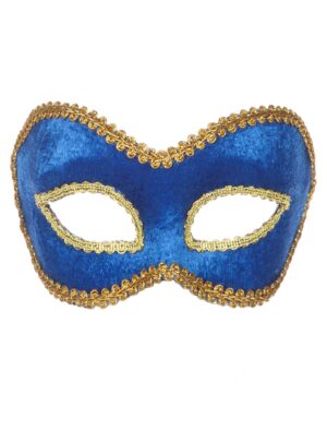 Kostümzubehör Augenmaske Samt blau