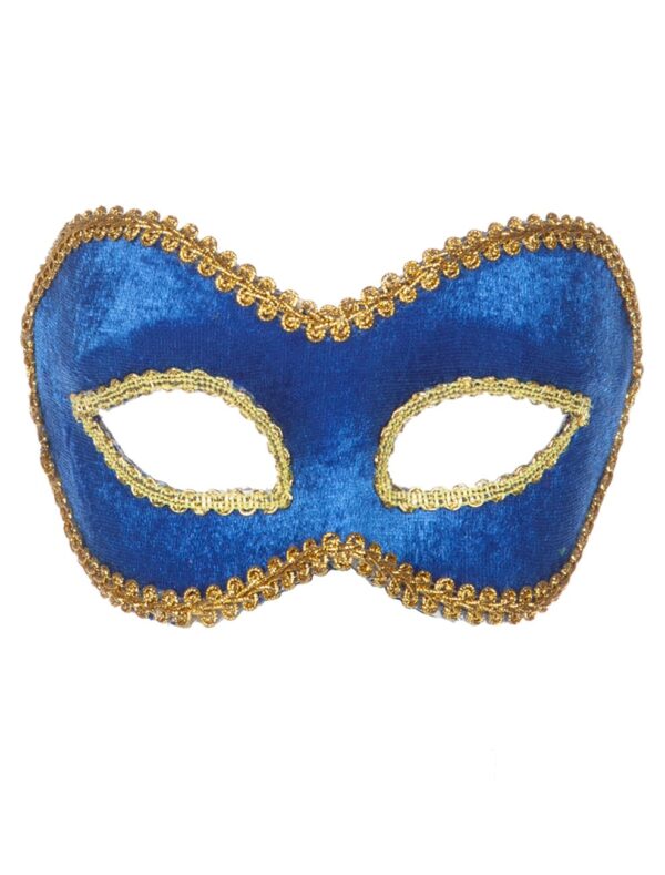 Kostümzubehör Augenmaske Samt blau