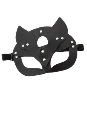 Kostümzubehör Augenmaske schwarz mit Katzenohren