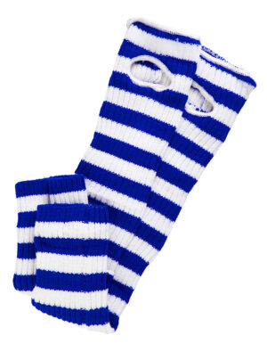 Kostümzubehör Ballettstulpen 60cm blau/weiß