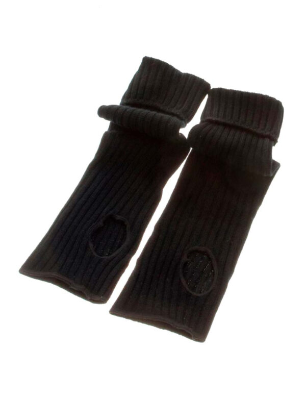 Kostümzubehör Ballettstulpen 60cm schwarz