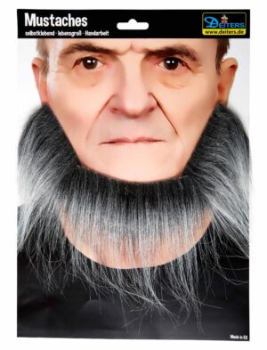 Kostümzubehör Bart Kobold schwarz/grau