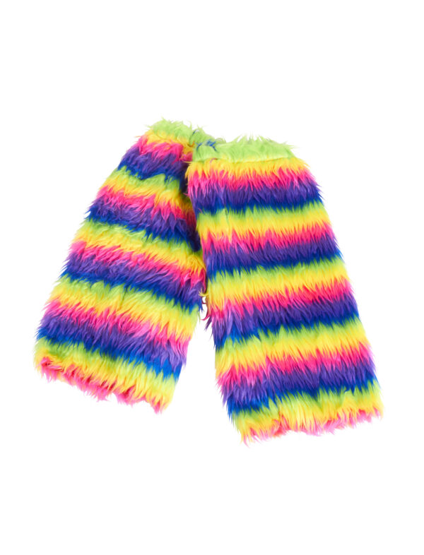Kostümzubehör Beinstulpen Plüsch rainbow one size