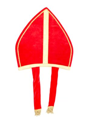 Kostümzubehör Bischofsmütze rot 59