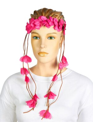 Kostümzubehör Blumenhaarband pink