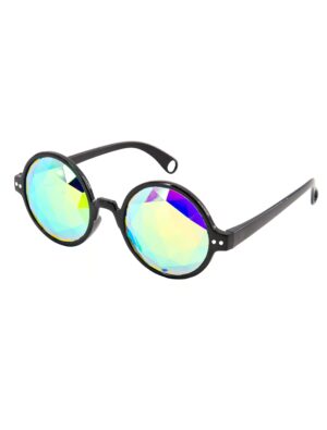 Kostümzubehör Brille Kaleidoskop schwarz