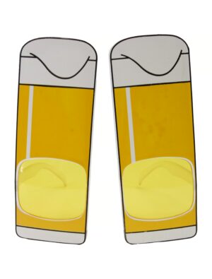 Kostümzubehör Brille Kölschgläser gelb