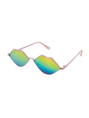 Kostümzubehör Brille Lippe rainbow