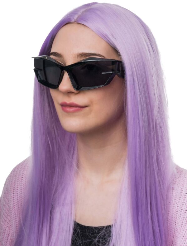 Kostümzubehör Brille eckig dunkelgrün