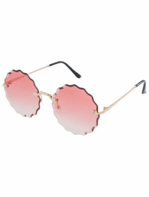 Kostümzubehör Brille runde Gläser pink