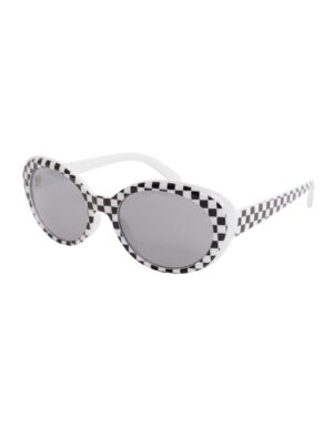 Kostümzubehör Brille schwarz/weiß kariert
