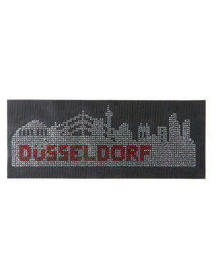 Kostümzubehör Bügelbild Düsseldorf Skyline aus Strass