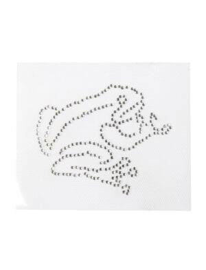 Kostümzubehör Bügelbild Frosch aus Strass