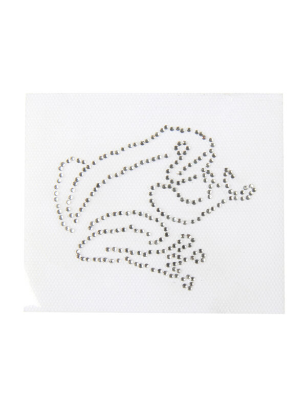 Kostümzubehör Bügelbild Frosch aus Strass